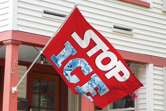 Discover Stop ICE House Flag, Anti-dt Anti-Raid Protest Sign, Deportation Immigration Resistance Yard Decor