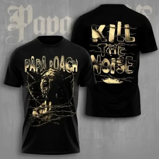 Discover Papa Roach Band Kill The Noise Black 3D Shirt