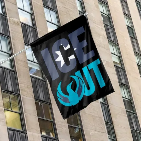 ICE Out Minnesota Strong No Human Is Illegal Abolish ICE Pro Immigrants Flag