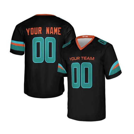 Discover Personalized Black 2025 Dolphins Jersey : Add Team Name & Number, Adult Sizes