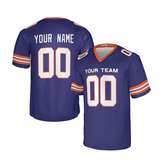 Discover Personalized Blue Orange Broncos Jersey 1998 Throwback: Add Name & Number, Adult Sizes