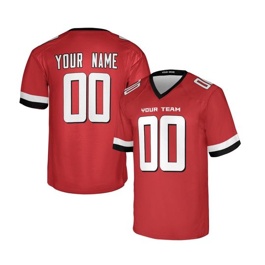 Discover Personalized Red Falcons Jersey Retired Player: Add Name & Number, Adult Sizes