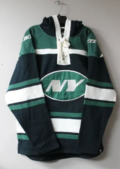 Discover New football New York old time jersey style mid weight cotton hoodie