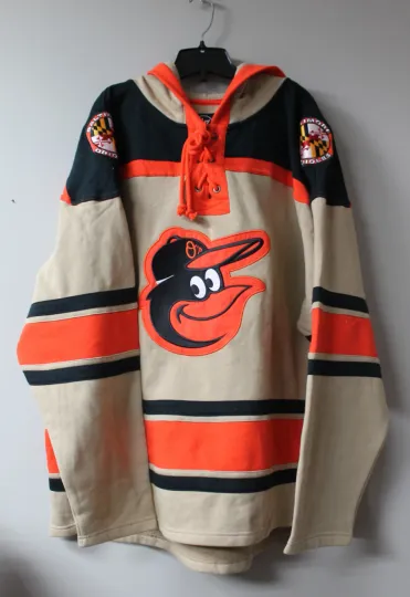 Discover New Baltimore Lacer jersey style mid weight cotton hoodie