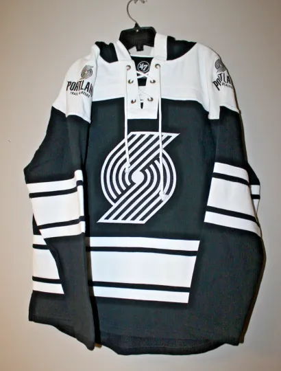 Discover Portland Trail Blazers old time jersey mid weight cotton hoodie