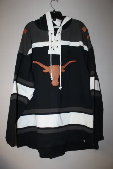 Discover New NCAA Texas Longhorns old time jersey style mid weight cotton hoodie men's L