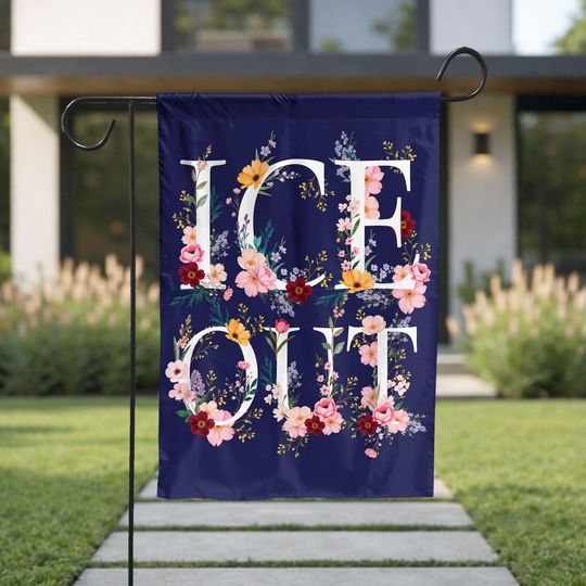 Discover ICE OUT Garden Flag, Abolish ICE Garden Flag, Anti Ice Garden Flag, Liberal Garden Flag, Protest Yard Flag, Pro Immigration Garden Flag