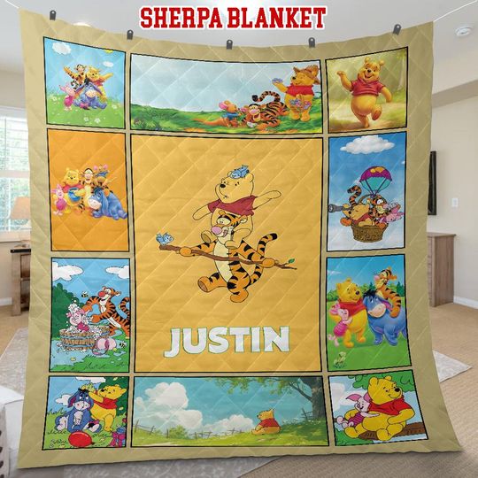 Discover Winnie the Pooh Family Fleece Blanket: Soft Flannel