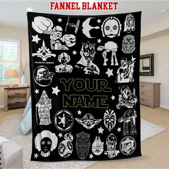 Discover Custom Star Wars Galaxy Blanket, Star Wars Blanket Gift, Star Wars Kids Birthday Blanket, Star Wars Galaxy's Edge Blanket