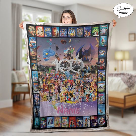 Discover Personalized Mickey & Friends Blanket: Custom Fleece Magic Gift