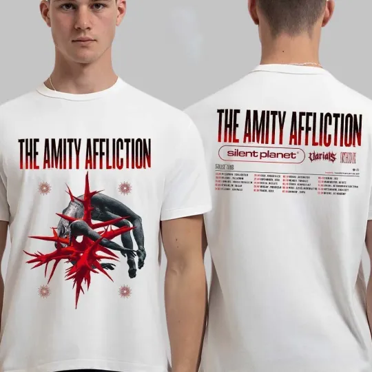 The Amity Affliction House Of Cards Europe 2026 Tour Schedule Dates T-Shirt