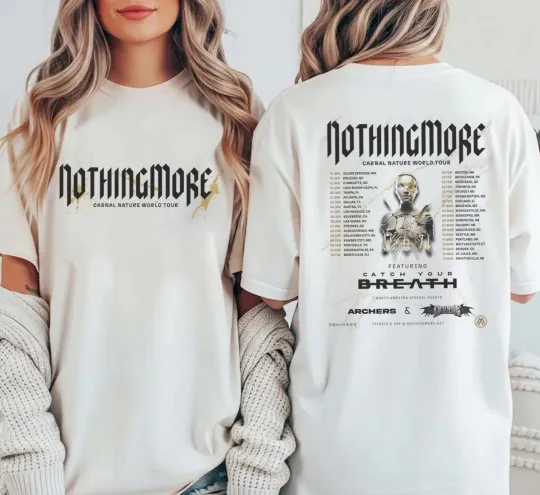 Discover Nothing More Carnal Nature World Tour 2026 T-Shirt