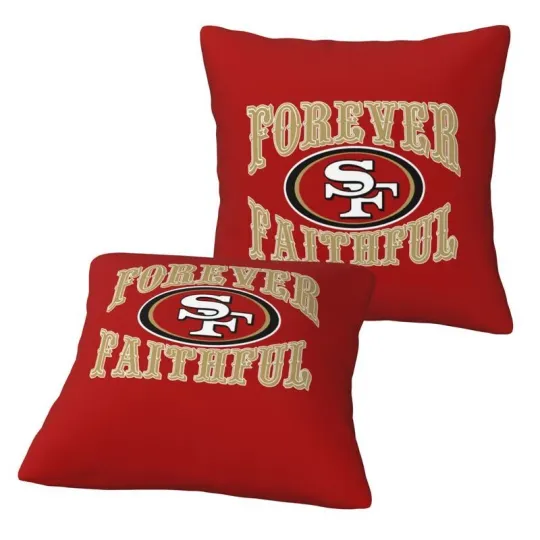 Discover San Francisco 49ers Forever Faithful Throw Pillow Cover