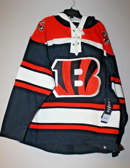 Discover New football Cincinnati old time jersey style midweight cotton hoodie