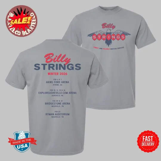 Discover Billy Stringss Winter 2026 Tour Merch Musical Services Gravel T-Shirt