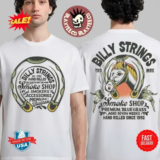 Discover Billy Stringss Winter 2026 Tour Merch Smoke Shop Horse T-Shirt