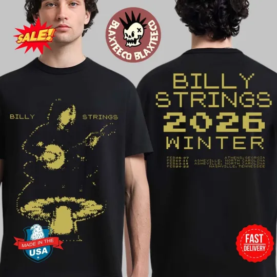 Discover Billy Stringss Winter 2026 Tour Merch Billy Banjo T-Shirt