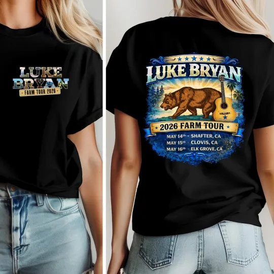 Discover Bryan 2026 Farm Tour California Farm Tour Tee Double Sided Unisex T-Shirt