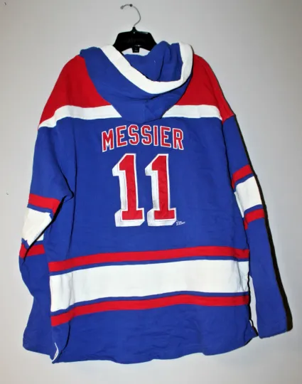 Discover New York #11 Messier old time jersey style cotton hoodie