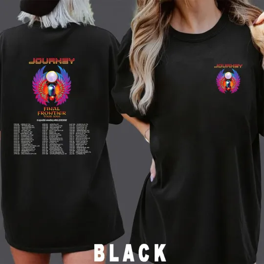 Discover Journey Band Final Frontier Tour 2026 Double Sided Unisex T-shirt
