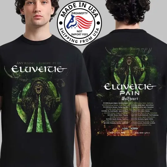 Discover Eluveitie Anv Rising Europe Tour 2026 Band Fan Gifts Unisex T-Shirt