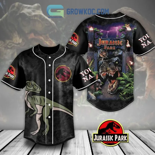 Discover Jurassic Park Must Go Faster Personalized Baseball Jersey