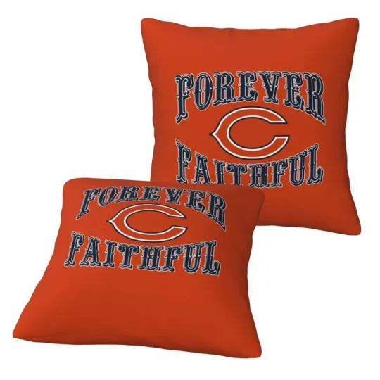 Discover Chicago Bears Forever Faithful Throw Pillow Cover