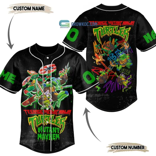 Discover Turtles Teenage Mutant Ninja Personalized Baseball Jersey