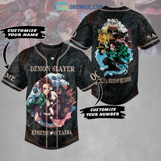 Discover demon Kimetsu No Yaiba Personalized Baseball Jersey
