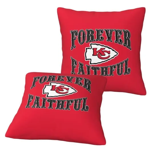 Kansas City Chiefs Forever Faithful Throw Pillow Covers Home & Living