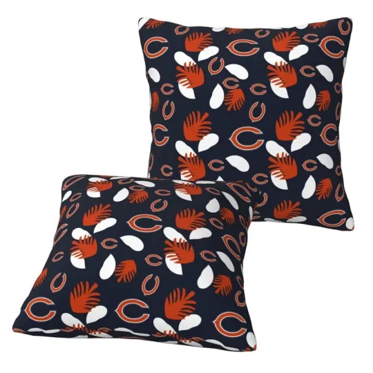 Discover 2PCS Chicago Bears Decorative Throw Pillow Cover 18in-20in No Pillow Core