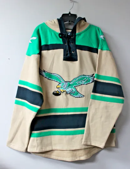 Discover New football Philadelphia Eagles Lacer jersey style mid weight cotton hoodie men S