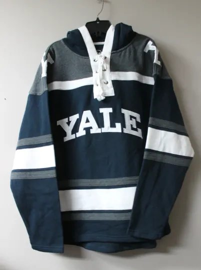 Discover New NCAA Yale Bulldogs Lacer jersey style mid weight cotton hoodie men L