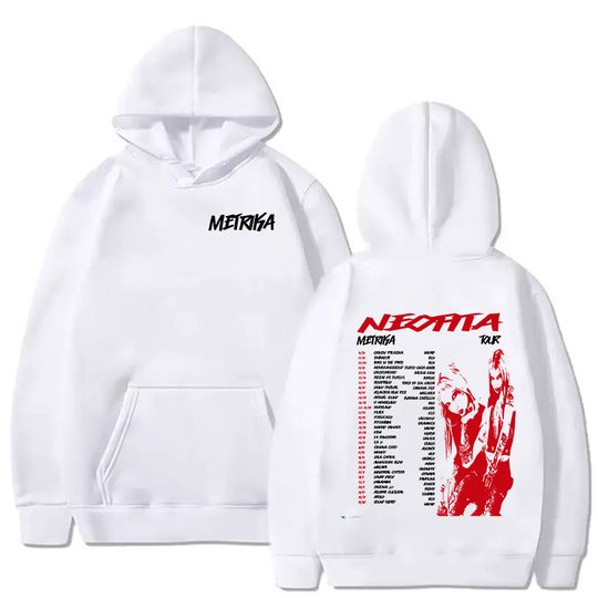 Discover Rapper METRIKA Tour 2026 Merch Hoodie Men Women Hip Hop Pop Music Fashion Oversized Sweatshirt Gothic Clothing Pullover Hoodies