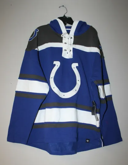 Discover New football Indianapolis old time jersey style mid weight cotton hoodie