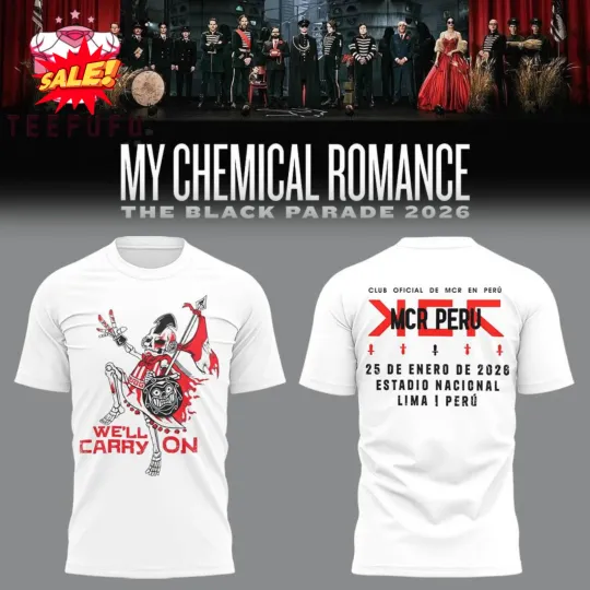 My Chemical Romance The Black Parade 2026 Tour Peru 3D Shirt