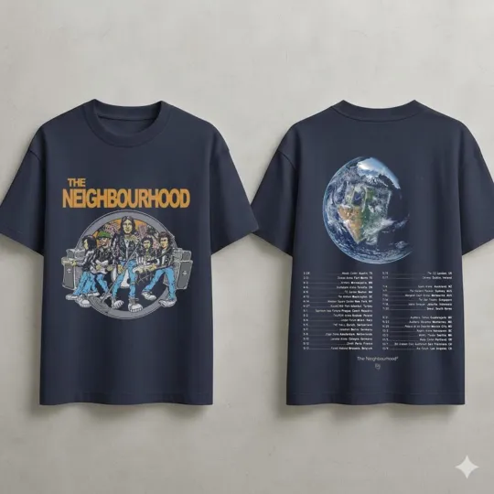 Discover The Neighbourhood Band Tour 2026 Unisex T-shirt