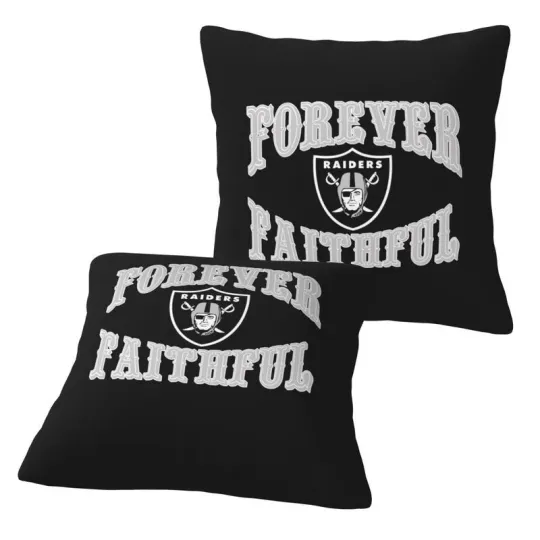 Discover Las Vegas Raiders Forever Faithful Throw Pillow Covers