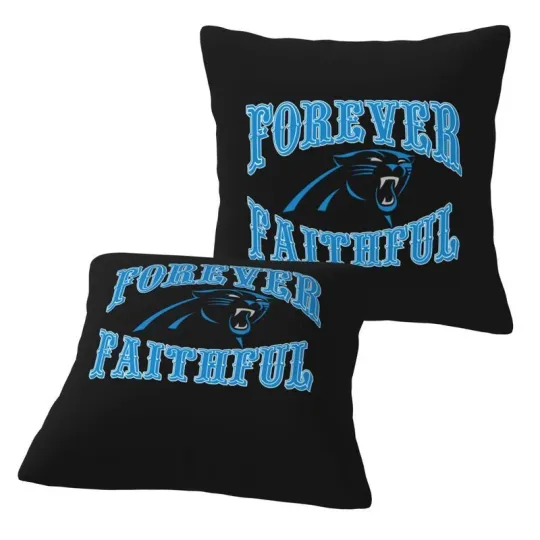 Discover Carolina Panthers Forever Faithful Throw Pillow Covers