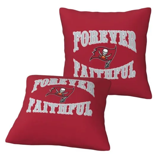 Tampa Bay Buccaneers Forever Faithful Throw Pillow Covers