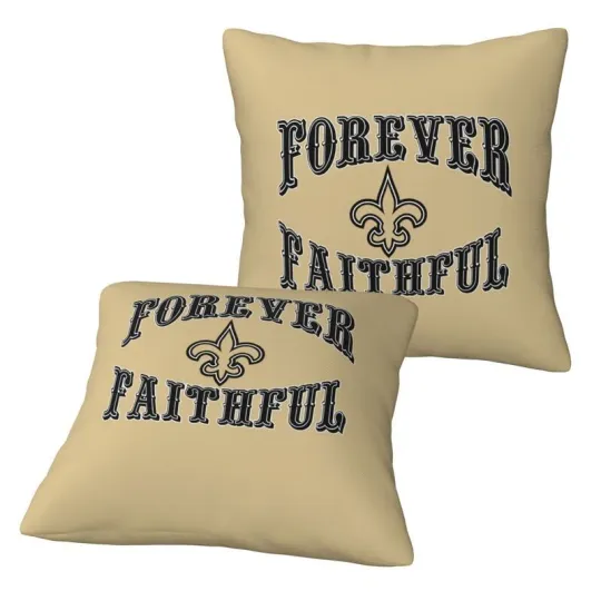 New Orleans Saints Forever Faithful Throw Pillow Covers