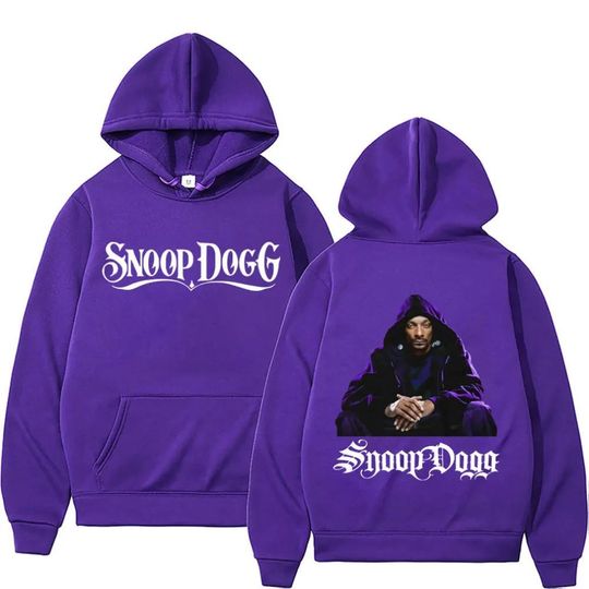 Limited Rapper Snoop Dogg Hooded Vintage Tupac Shakur Print Hoodie Men Women Hip Hop Punk Style Cool Sweatshirt Man's Streetwear
