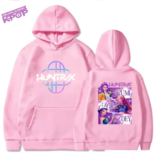 Kpop Demon Hunters Autumn Sweatshirt Fleece Unisex Cartoon Anime Warm Sportswear Hoodie
