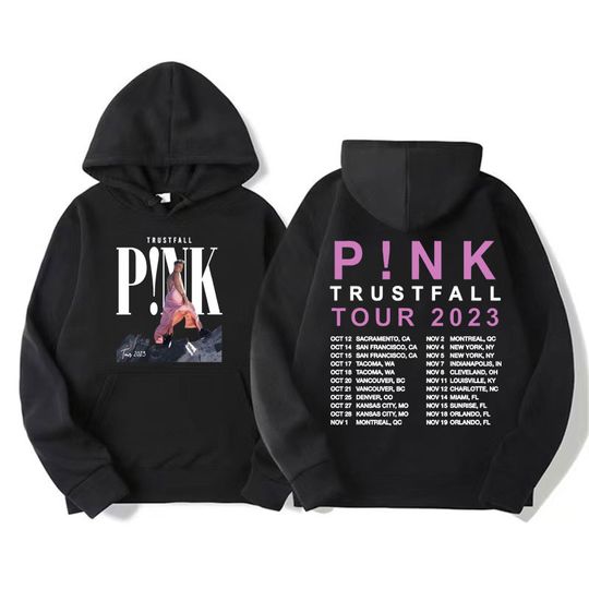 Discover Singer Pink P! Nk Trustfall Album Tour 2023 Hoodie Men Women's Clothing Hip Hop Aesthetic Sweatshirt Fashion Fleece Hoodies Tops