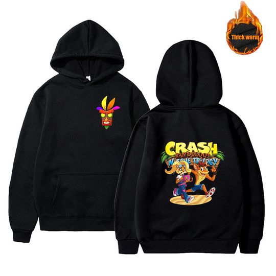 Game Crash Bandicoot Hoodie Sweatshirts Men Women Fashion Casual Cool Pullover Student Harajuku Streetwear Hoodies