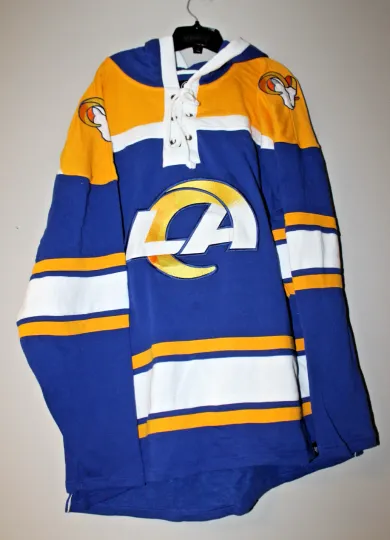 Discover New football Los Angeles old time jersey style mid weight cotton hoodie