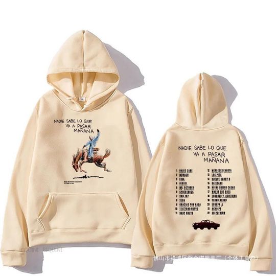 Bad Bunny RIP Hoodies Men/Women Clothing Sudaderas Album Nad
