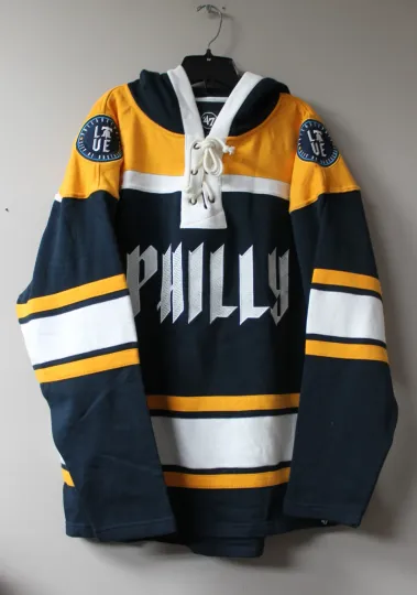 Discover New Philadelphia Lacer jersey style mid weight cotton hoodie