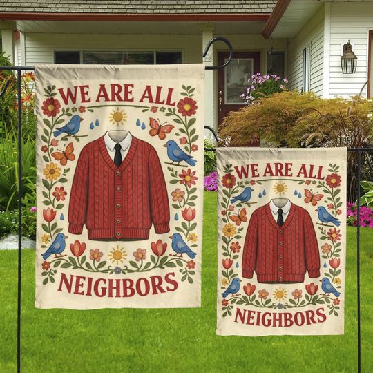 Discover We Are All Neighbors Garden Flag, Floral Justice for Good Alex Pretti Flag, ICE Out Minneapolis Yard Decor, Neighborhood Outdoor Flag Gift