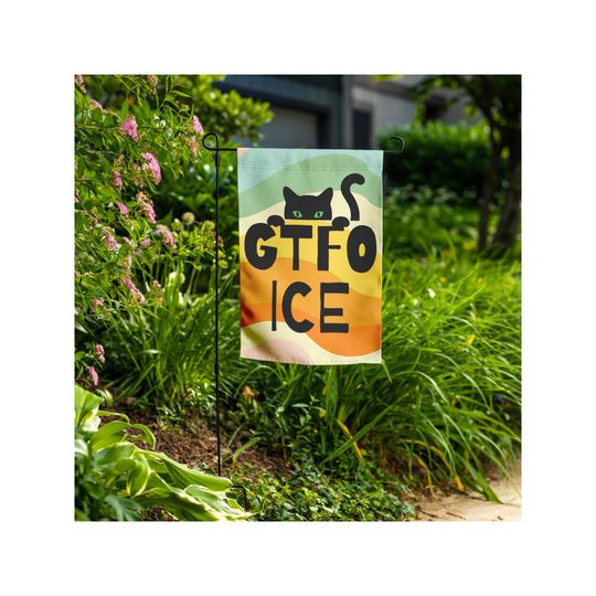 Discover GTFO ICE Garden Flag, F*ck Ice, F*ck You Trump, Abolish Ice, Stop Ice, Protect Immigrants, Ice Equals Gestapo, Deport Racists, FDT Yard Sign